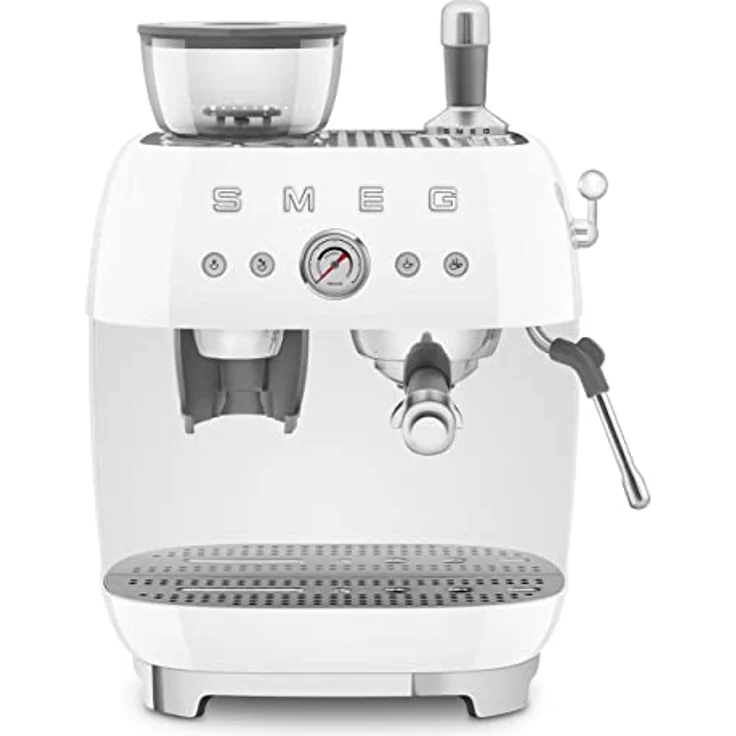 Smeg EGF03WHEU Espressomaschine, Kaffeevollautomat 50s Style, weiß – Bild 1