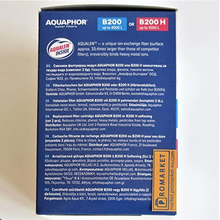 AQUAPHOR MODERN B200 Wasserfilter-Kartusche AQUALEN + AKTIVKOHLE, 4000 Liter Kapazität, effiziente Reduktion von Chlor und Schwermetallen – Bild 4