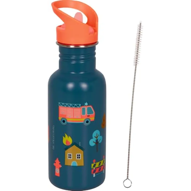 COPPENRATH DIE SPIEGELBURG Edelstahl Trinkflasche Feuerwehr - Wenn ich mal groß bin, 0,5 l, langlebig und sicher
