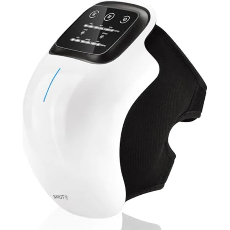 BMUT 3in1 Knie-Massagegerät, kabellos mit Tiefenwärme & Vibrationstherapie, 3 Heizstufen, Infrarot & Laser, USB-Akku - für Schmerzlinderung & Entspannung