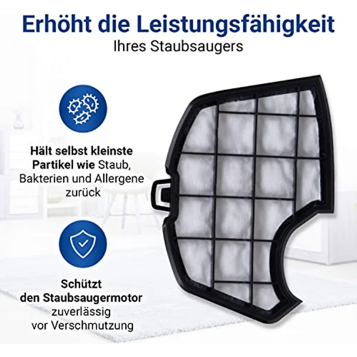 VIOKS Set 2x Motorfilter Staubsauger Ersatz für Vorwerk Handstaubsauger Filter - Ersatzfilter für Vorwerk Kobold VK150 & Vorwerk VK 140 Staubsauger – Bild 3
