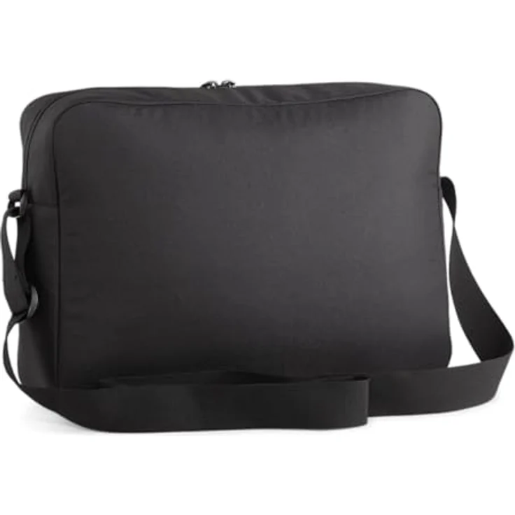 PUMA Umhängetasche Team, kompakte Messenger Bag aus 50% recyceltem Material, Schwarz, mit Laptopfach und verstellbarem Schulterriemen – Bild 2