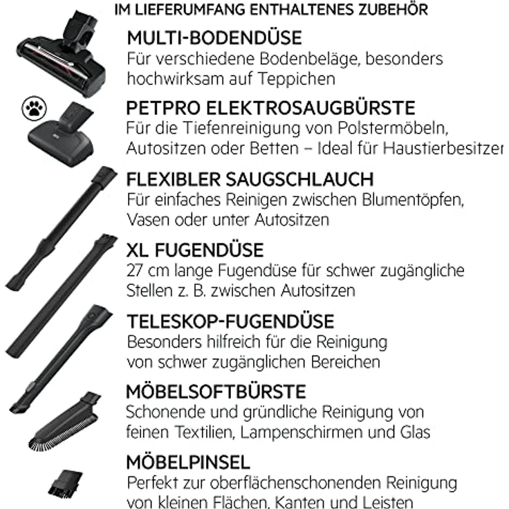 AEG QX7-1-I360 Akku Staubsauger kabellos / Staubsauger beutellos / leise / Handstaubsauger Akku / 50 min Laufzeit / leicht / Hartboden / 2in1 / Tierhaare / Hund / Katze / Teppich / Auto / blau – Bild 2