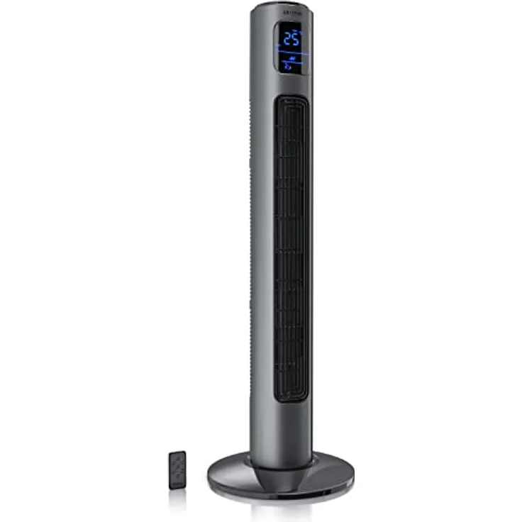 Brandson - ECO Turmventilator Silent mit DC-Motor - Testsieger 2023-12 Geschwindigkeiten - Ventilator Standventilator - Timer - inkl. Fernbedienung – sehr leise - energiesparend – Bild 1