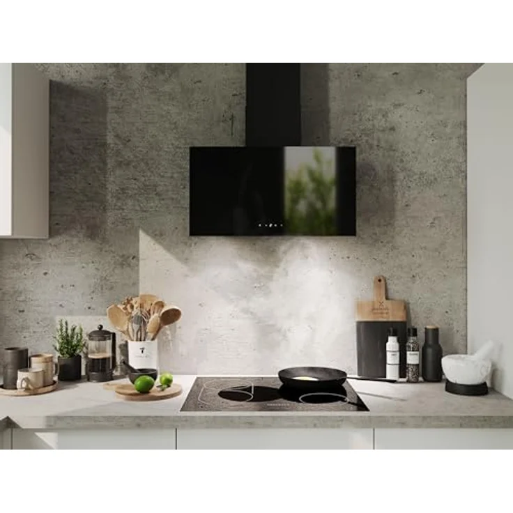 Respekta Lio Kopffreie Dunstabzugshaube 60 cm Schwarz/Effizienter Luftstrom 325,8 m³/h/Led-Beleuchtung – Bild 4