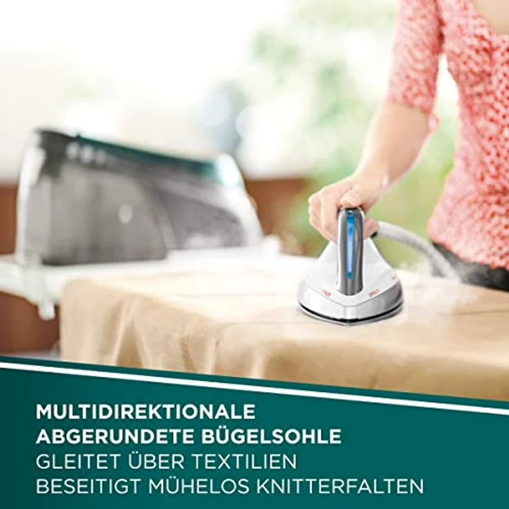 Polti La Vaporella XT120C Intelligentes Bügeleisen mit Kessel, ECO-Funktion, für Langlebigkeit, 8.5 bar, Steam Pulse 600 g, türkis/grau – Bild 5