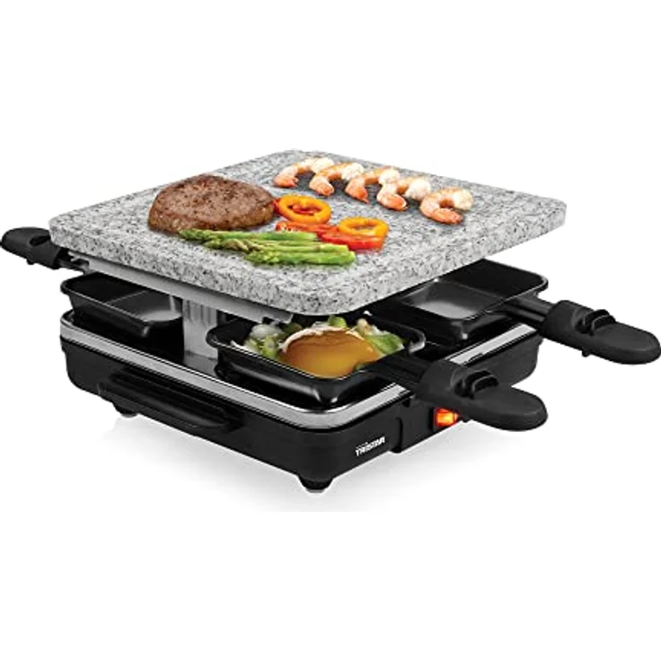 Tristar Raclette RA-2745 – Steingrillplatte – für bis zu 4 Personen – Grillfläche 21 x 21 cm – Bild 2