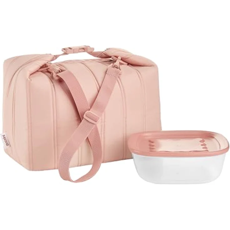 Guzzini Handy Bio Thermotasche, Kühlbox mit luftdichtem Behälter, Peach blossom pink, kompakt und modern, 30 x 18 x 30 cm – Bild 1