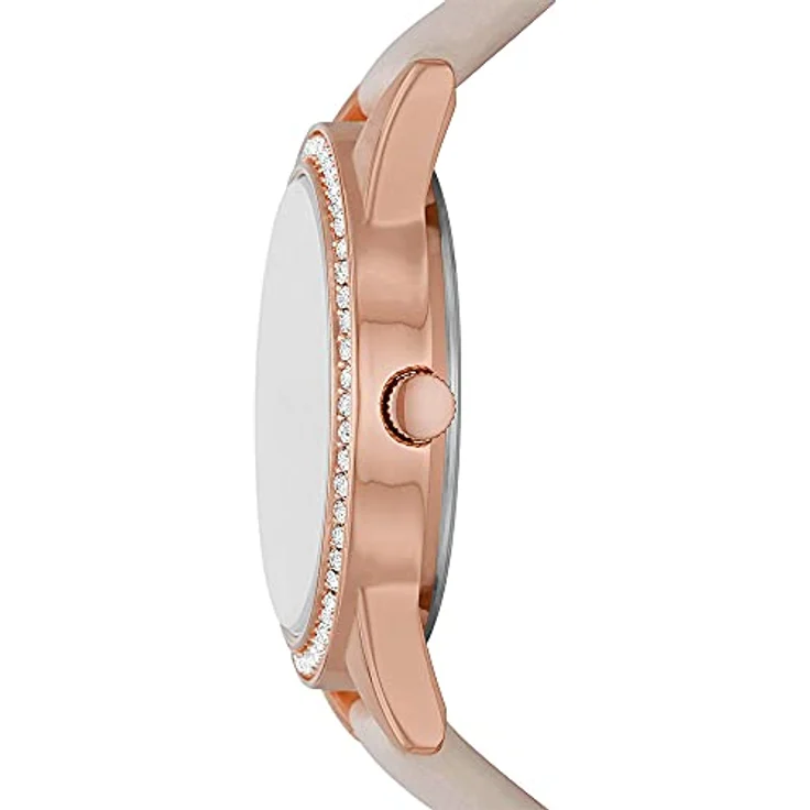 Skechers Damen Analog Quarz Uhr SR9064, 34 mm, roségoldenes Zifferblatt, rosa Polyurethan-Armband, wasserdicht bis 30 m – Bild 3