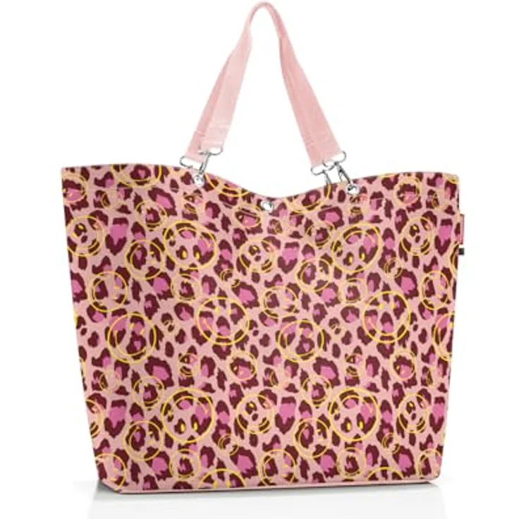 reisenthel shopper XL smiley® leo blush, Geräumige Shopping Bag und edle Handtasche, wasserabweisend, 35l Volumen, B 68 x H 45,5 x T 20 cm – Bild 3