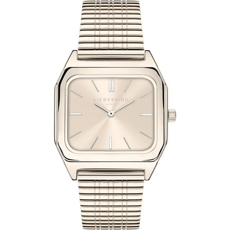 Liebeskind Berlin Quarzuhr Edelstahl, 34 mm Gehäuse, Meshband, silber