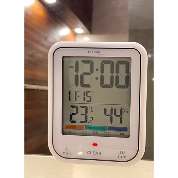 technoline Quarzwecker WT 380, Badezimmer-Timer mit Countdown bis 99 Min., Raumkomfortanzeige und Innentemperaturanzeige – Bild 1