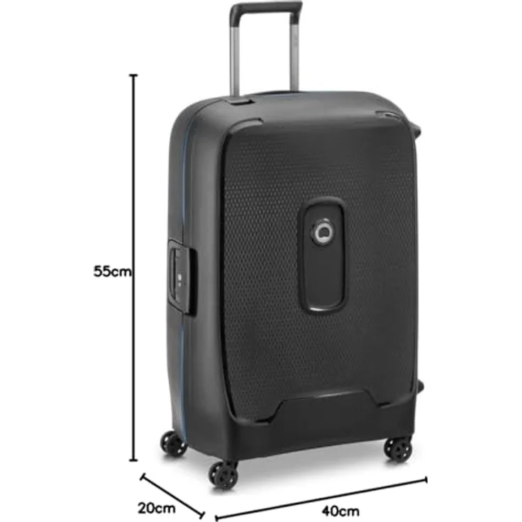 Delsey Moncey 4-Rollen Trolley 76 cm, Schwarz, Hartschale, TSA-Schloss, 107 l, XL – Bild 8