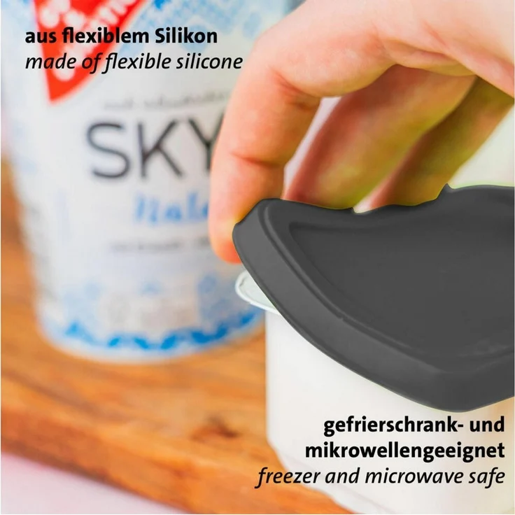 WESTMARK Vorratsdose 2 Frischhaltedeckel, eckig, 10,5 x 8,5 cm, Silikon, Silikon – Bild 3