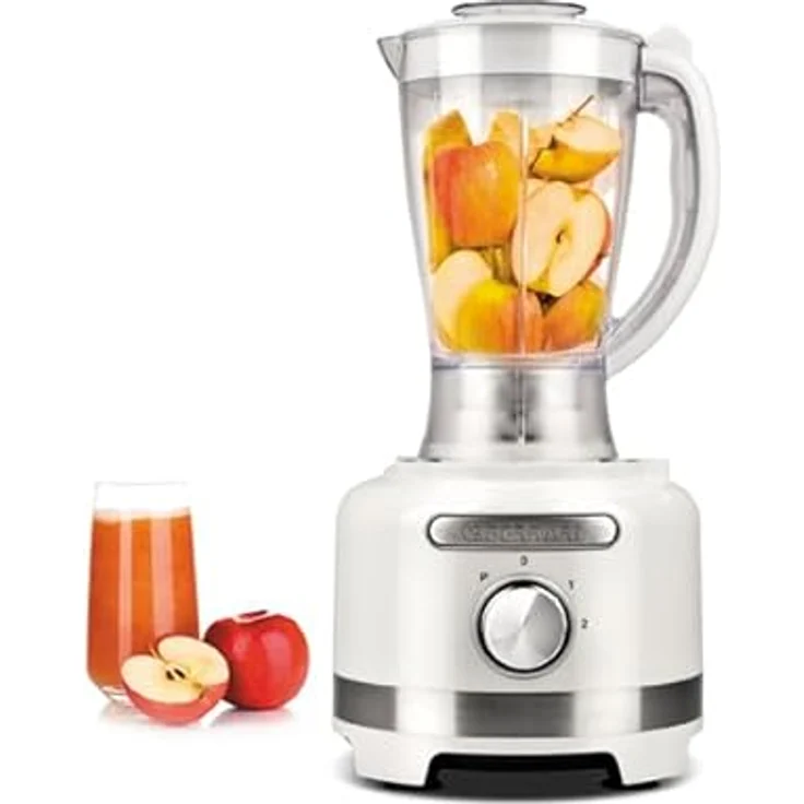 G3Ferrari G20099 Foodprozessor, 1000 Watt, 2 Geschwindigkeiten, inkl. Julienne-Scheibe, Reibscheibe, Pommes-Frites-Scheibe, Stahl, weiß – Bild 2