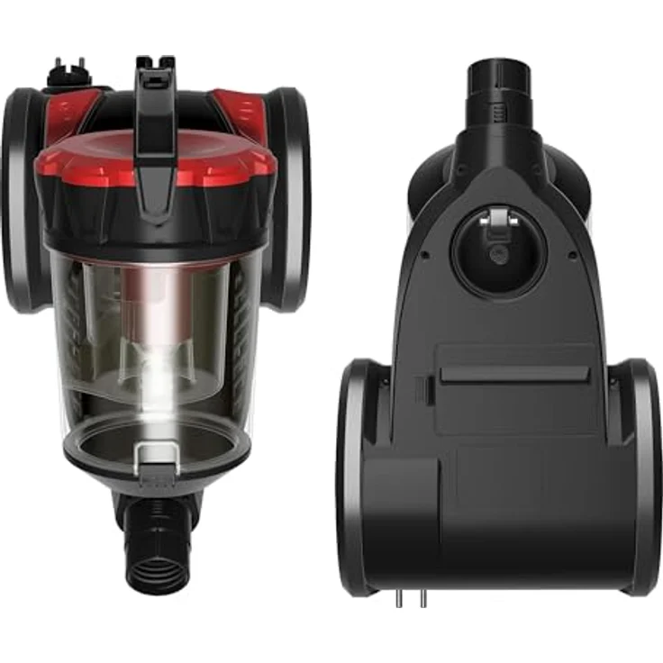 TurboTronic by Z-Line TT-CV12 Bodenstaubsauger, beutellos, Zyklon-Technologie, 700W, HEPA-Filter, 2,5 l Behälter für Teppich & Hartboden – Bild 9