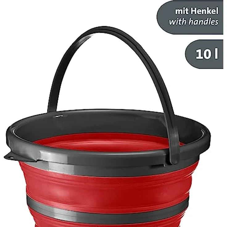 Westmark Eimer – faltbarer Eimer mit Henkel, platzsparend und tragbar, praktischer Falteimer für Camping, Reinigung oder zum Spielen für Kinder, ideal für Tiny Living – 10 Liter – Bild 4