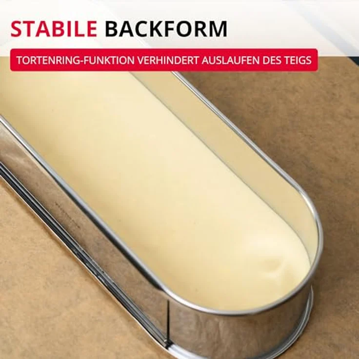 Westmark ausziehbare Backform, 27 bis 40 cm, Oval, Rostfreier Edelstahl, Silber, 31352260 – Bild 6