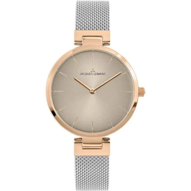Jacques Lemans Armbanduhr Damen Milano Classic 1 2110K, Quarzuhr, 34 mm, silber – Bild 2