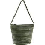 FREDsBRUDER Umhängetasche Riffelinchen, aus echtem Rindsleder, Olive (grün)