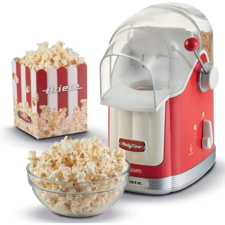 Ariete 2958 Popcorn-Machine Party Time, Plastic, 600 milliliters, Rot