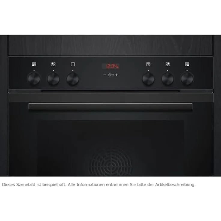 Siemens HE213ABB3 Einbauherd, 5 Backofenfunktionen, 3D Heißluft, Schnellaufheizung, Deep black inox – Bild 3