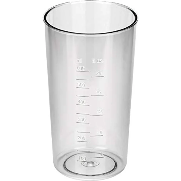 MPM MBL-28 Stabmixer-Set, Mixstab, Schnee-Besen, Multi-Messer, Einstellbare Geschwindigkeit, Zerkleinerungsbecher 500ml, 600-ml-Messglas, BPA-frei, 500W, 500, Edelstahl, Weiß – Bild 5