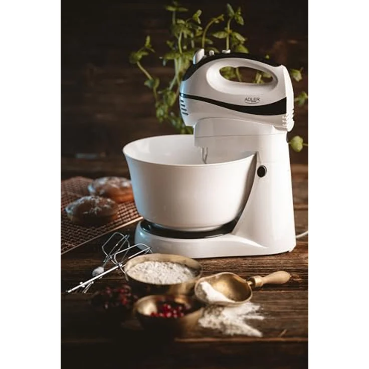 Adler AD4206 300W 5 Stufen Rührgerät mit Schüssel 3 L Handmixer Handrührgerät Knetmaschine – Bild 6