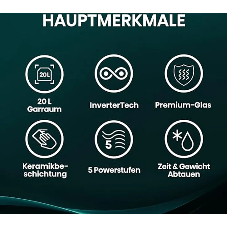 Hisense Mikrowelle H20MOBP1HI, 20 l, Inverter Technologie, Schwarz – Bild 3