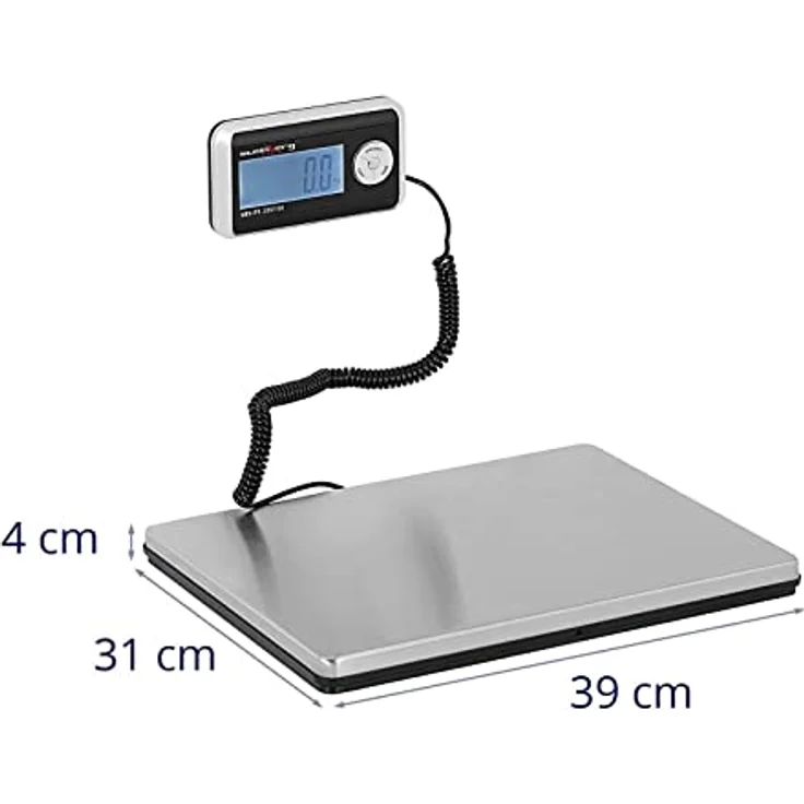 Steinberg Systems Feinwaage Paketwaage 200Kg 100G Präzisionswaage Briefwaage Plattformwaage, Edelstahl, LCD-Display mit Hintergrundbeleuchtung – Bild 6