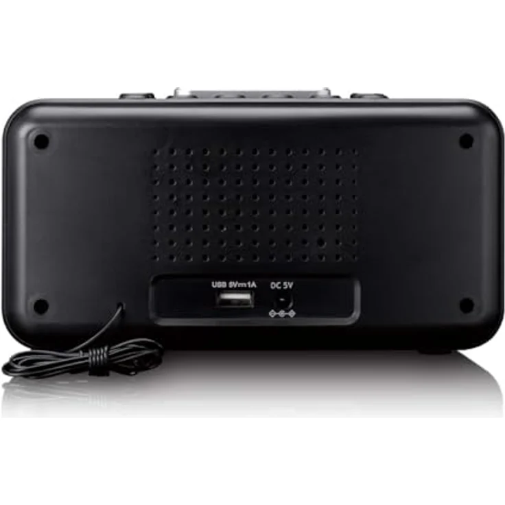 Lenco CR-28BK, FM-Radiowecker mit 1,2-Zoll-LED-Display, Schlummerfunktion, Nachtlicht und USB-Anschluss, schwarz – Bild 5