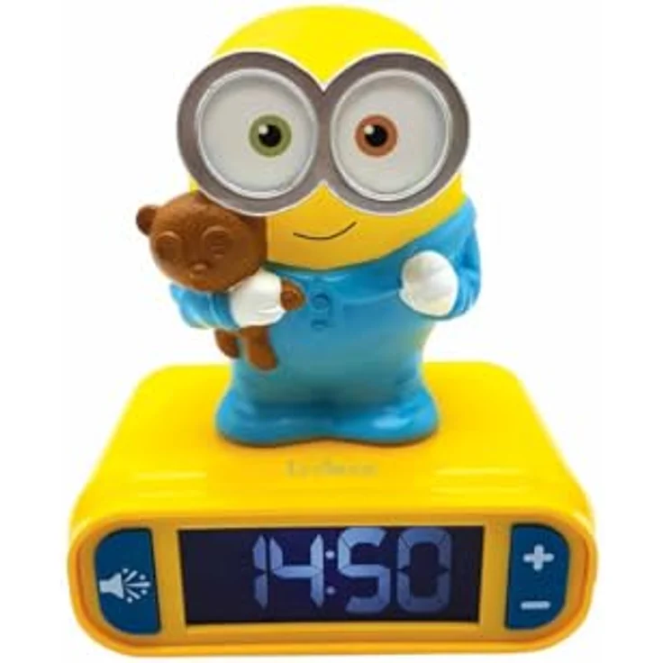 Lexibook Minions Nachtlicht-Wecker RL800DESLXB mit Bob-Design, Schlaffreundlicher LCD-Anzeige und einstellbarer Lautstärke – Bild 2