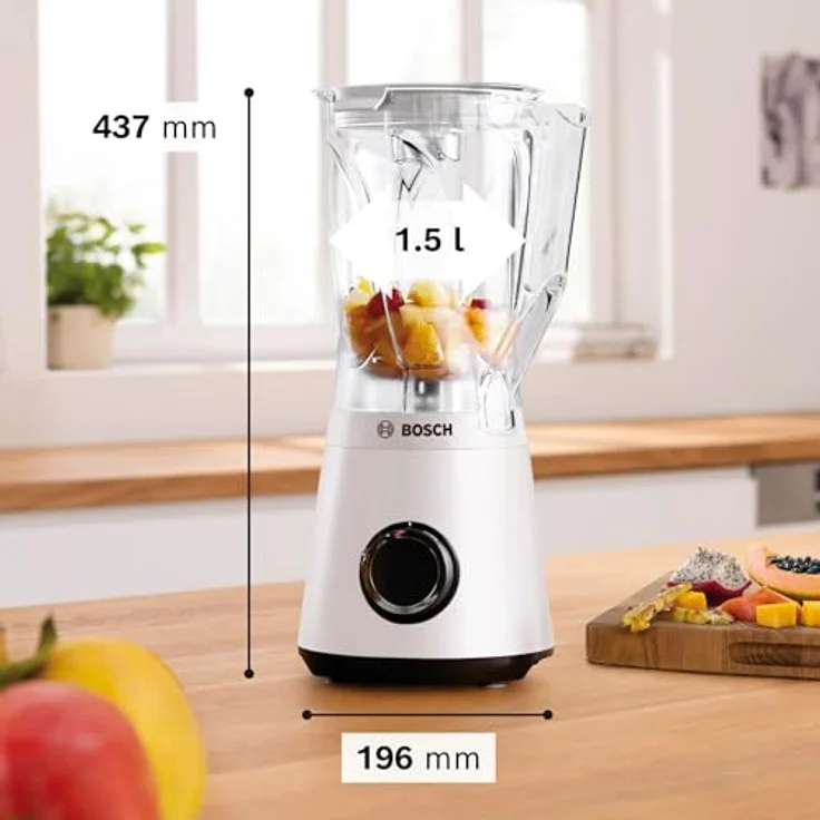Bosch Standmixer VitaPower Serie 4 MMB6141W, 1,5l Tritan-Mixbehälter, 30.000 U/min, 1200 W, weiß – Bild 2