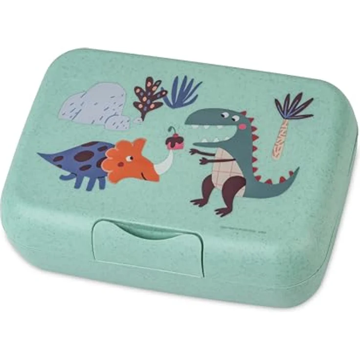 Koziol CANDY L Lunchbox, geräumig mit extra Box zur Lebensmittelseparierung, bruchsicher aus biozirkulärem Kunststoff, organic sage green – Bild 1