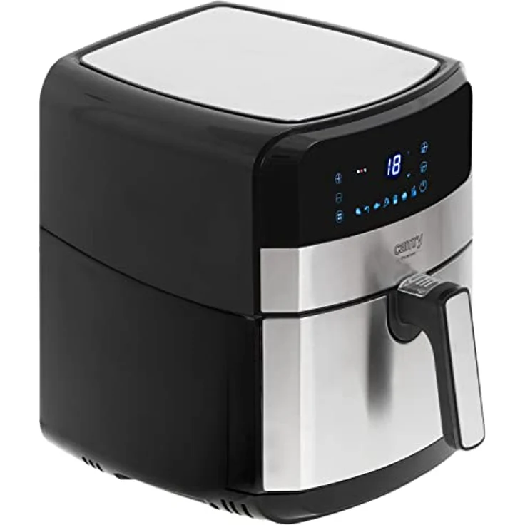 Camry CR 6311 Heißluftfritteuse, 5 Liter, 2500 Watt, 9 Programme, Temperaturregelung 80-200°C, Konvektionstechnologie, edelstahl, schwarz – Bild 2