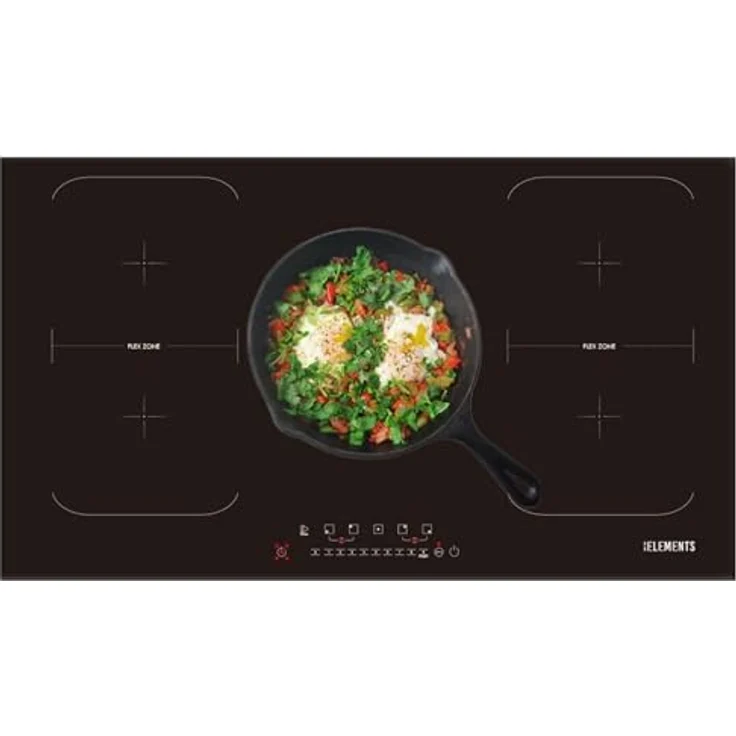 KB ELEMENTS Autarkes Herdset, 60cm Einbaubackofen mit Air Fry Funktion und 90cm Induktionskochfeld mit zwei Flexzonen, 14 Funktionen, inklusive Grill und Heißluft – Bild 2