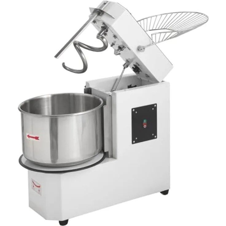 GastroHero Teigknetmaschine 20L, Profi Spiralkneter für Pizzateig und Brotteig, Edelstahl, 8 kg Kapazität, kompakt und leistungsstark
