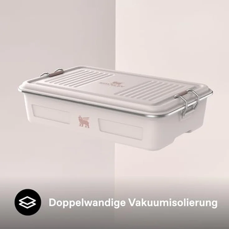 STANLEY 1913 Useful Classic Box 2L, Edelstahl Lunchbox, spülmaschinenfest, BPA-frei, stapelbar, sicherer Verschluss, Rose Quartz – Bild 5