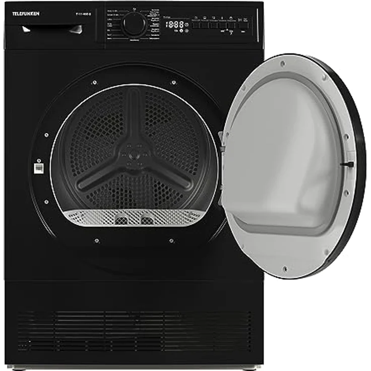 Telefunken T-11-400-B Kondenstrockner / 7kg Trockner mit 15 Programmen, Startzeitvorwahl, Knitterschutz & reversierenden Trommelbewegungen, schwarz – Bild 2
