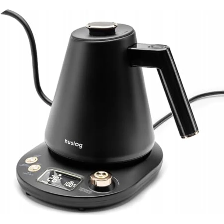 Huslog ELEKTRISCHER Wasserkocher GOOSENECK mit Temperaturregelung, 1 L, Schwarz, Intuitives Control Board und Warmhaltefunktion – Bild 3