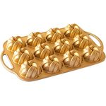 Nordic Ware 95377 Bundtlette-Pfanne zum 75. Jahrestag, geflochten, Goldfarben