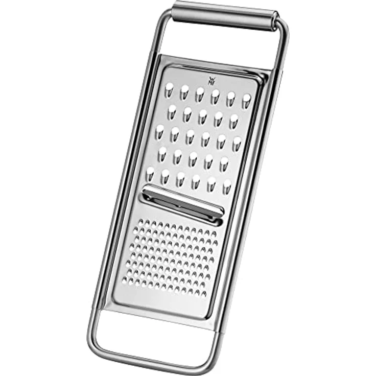WMF Gourmet Küchenreibe Edelstahl, 21 x 12 cm, 3in1, Reibe und Hobel, Cromargan Edelstahl, 3 Reibeflächen, ideal als Kartoffelreibe, Gurkenhobel – Bild 2