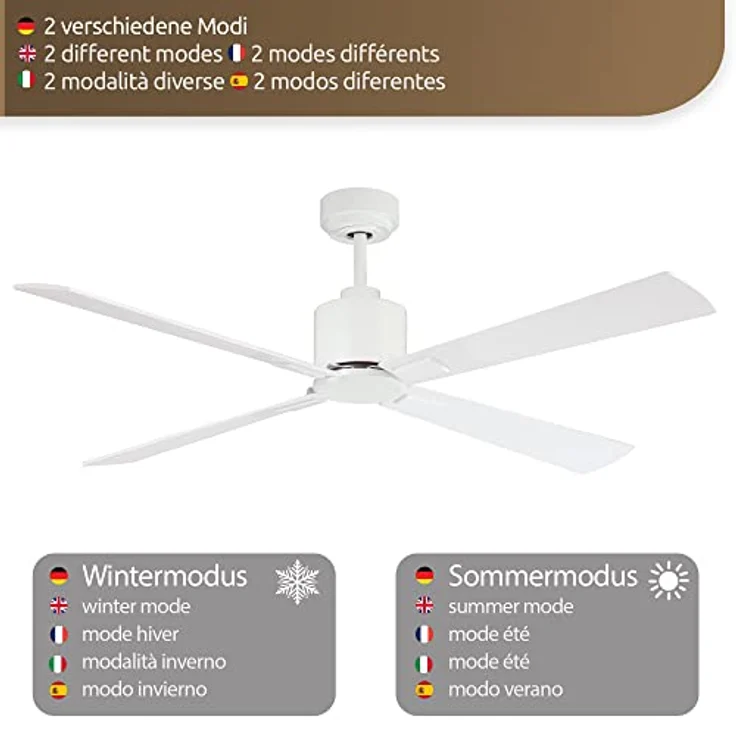 Beacon Deckenventilator Airfusion Climate DC Weiß 132 cm – Bild 6