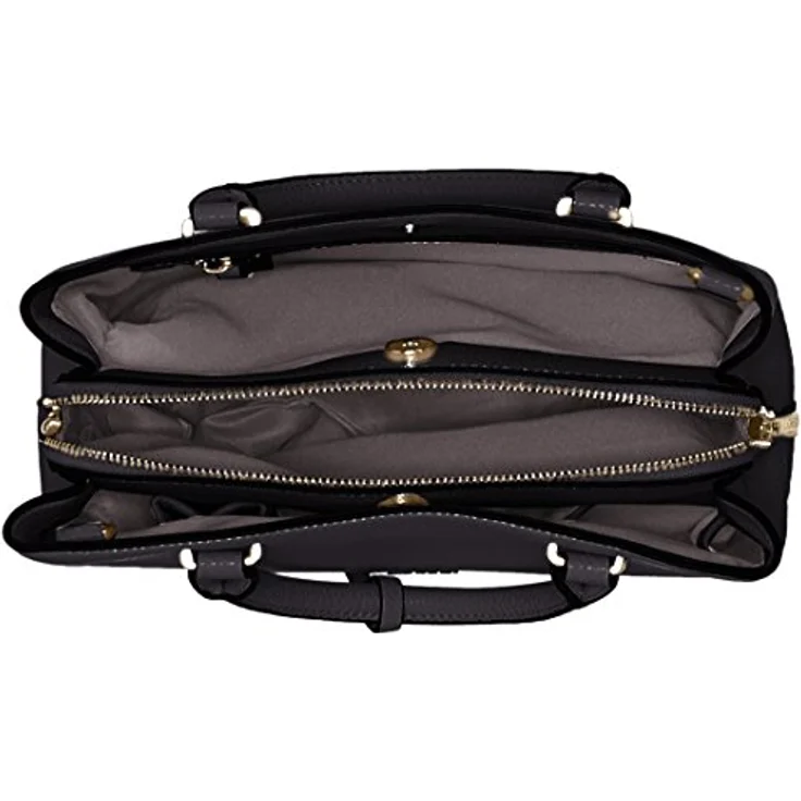 L.Credi Maxima Handtasche 28 cm, schwarz, 100% Kunstleder, 28 x 11 x 24 cm – Bild 6
