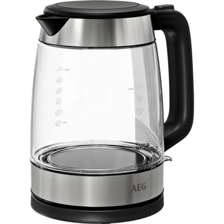 AEG GK4-1-4GB DELI 4 Glas- Wasserkocher, 1,7 l, 2200W, kabellos, LED-Beleuchtung, 360°-Basis, transparent – Bild 5