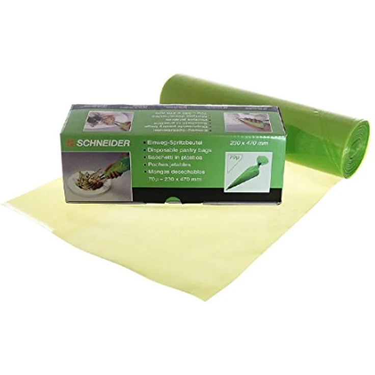 Schneider 391810 Einweg -Spritzbeutel "Eco" gerollt, 470x230 mm - 100 Stück, grün – Bild 1