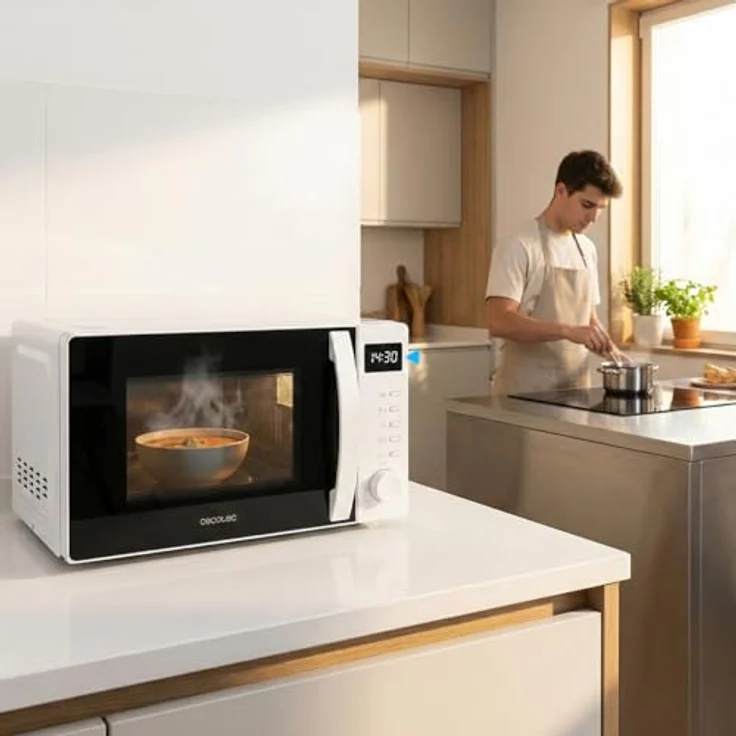 Cecotec Proclean 5005, Solo-Mikrowelle mit 20 l und 700 W, kompaktes Design, Edelstahl/Schwarz – Bild 8