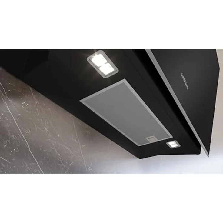 Siemens LC91KLT60 iQ700, Wandesse, 90 cm, Schwarz mit Glasschirm, Luftgütesensor mit cookConnect-System - Wandesse und Kochfeld, LED-Beleuchtung, Europas leistungsstärkste Schrägesse im Umluftbetrieb – Bild 3