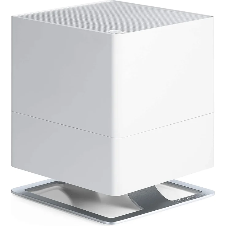 Stadler Form Oskar Luftbefeuchter, bis 50 m², Verdunster mit Abschalt-Automatik, dimmbare LEDs, für Duftöle geeignet, 24,6 x 29 x 24,6 cm, weiß – Bild 1