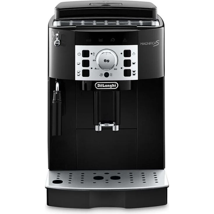 De'Longhi Magnifica S ECAM 22.110.B Kaffeevollautomat mit Milchaufschäumdüse für Cappuccino und integriertem Mahlwerk, mit Espresso Direktwahltasten und Drehregler, 2-Tassen-Funktion, 1,8 Liter Wassertank, schwarz-silber – Bild 2